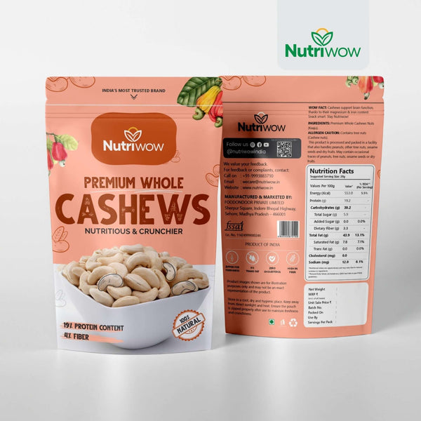 Nutriwow Premium Cashews | Kaju - Nutriwow
