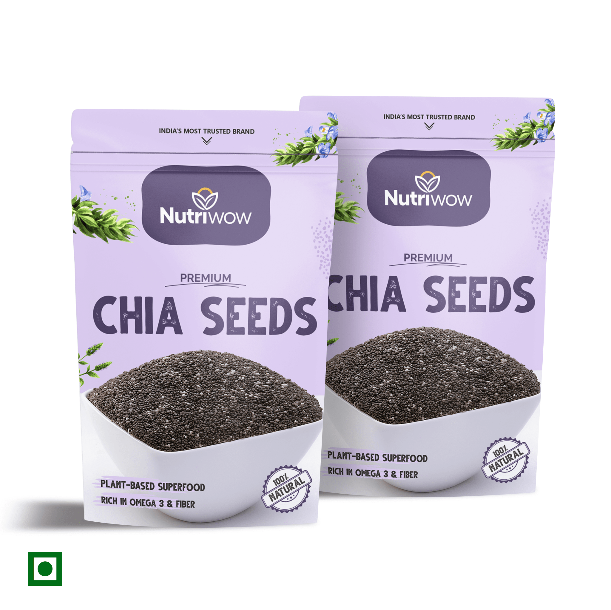 Nutriwow Premium Chia Seed | 500g (250g Pack of 2) - Nutriwow