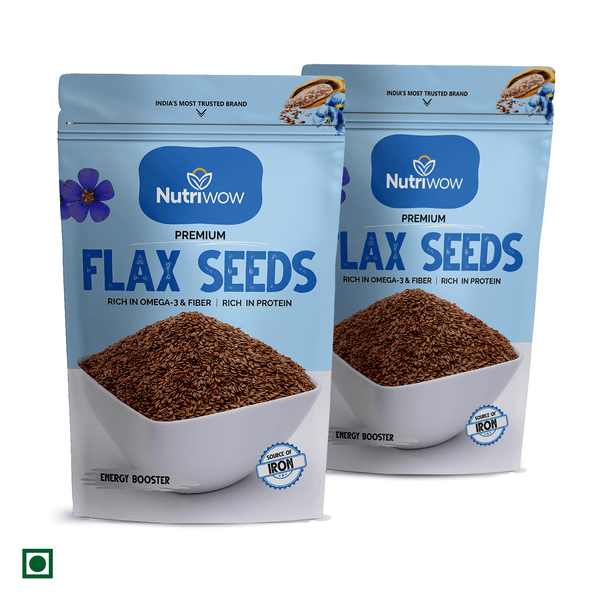 Nutriwow® Premium Flax Seeds | Alsi Beej | 500g (250g Pack of 2)  - Nutriwow