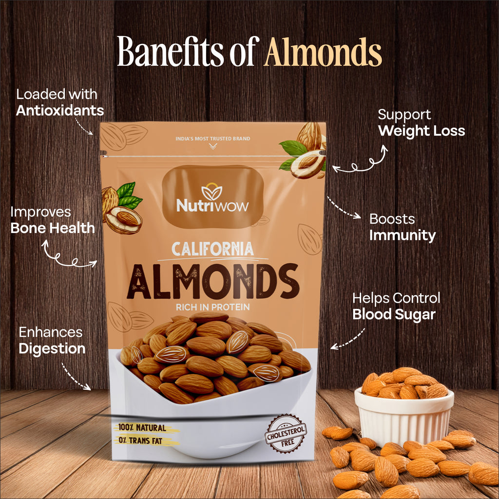 Nutriwow Premium Nuts & Dry Fruits Combo 1kg (Almonds 200g, Cashews 200g & Green Raisins 500g)