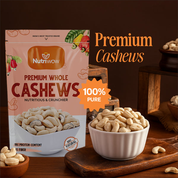 Nutriwow Premium Green Raisins 500g & Whole Cashews 200g |Kishmish & Kaju  |
