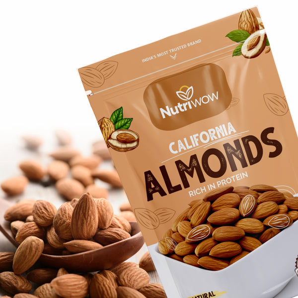 Nutriwow Premium Whole Cashews and Whole California Almonds | 400g (200g each)