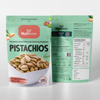 Nutriwow Premium Whole Almonds & Classic Roasted & Salted Pistachios | Badam And Pista | 400g (200g each)