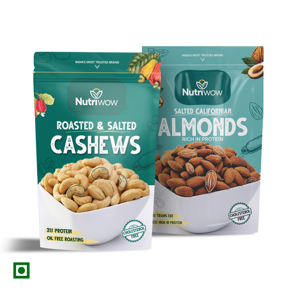 Nutriwow Premium Classic Roasted & Salted Cashew & Almonds Combo