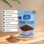 Nutriwow Edible Seeds Combo 500g | Premium Chia Seed 250g and Premium Flax Seeds, Alsi 250g - Nutriwow