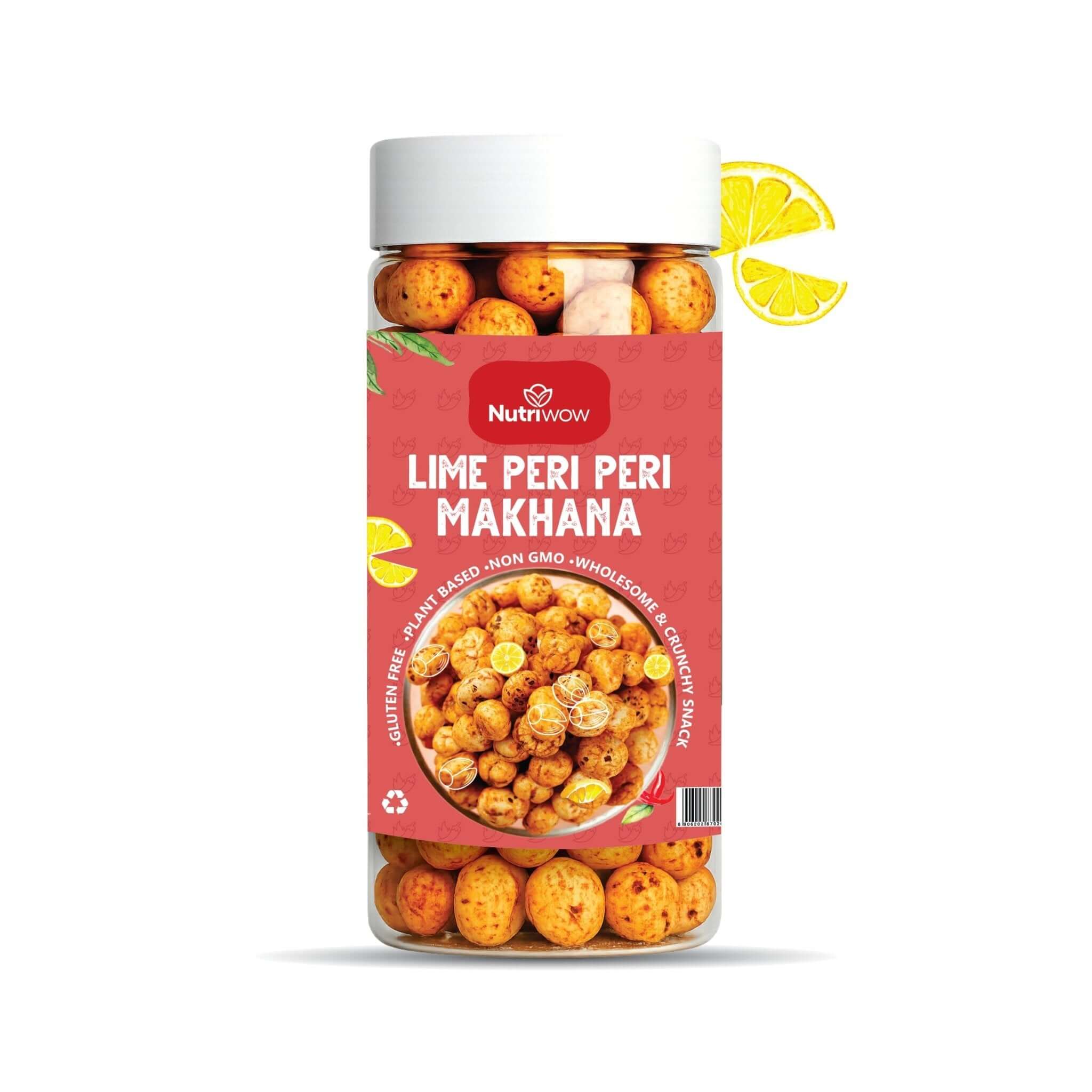 Nutriwow Peri Peri Flavored Makhana – 80g Jar - Nutriwow