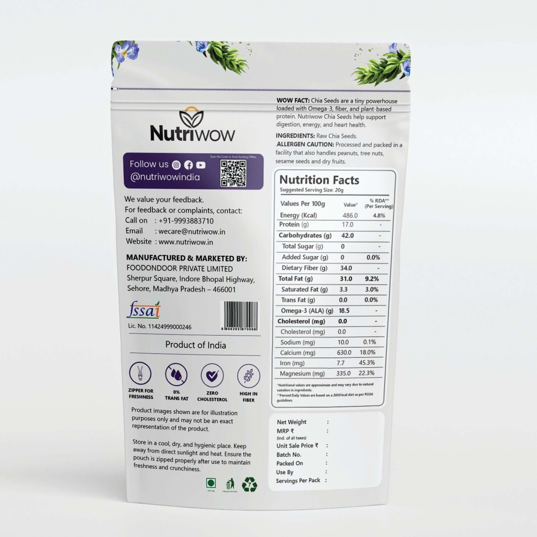 Nutriwow Premium Chia Seed - Nutriwow