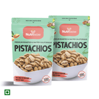Nutriwow Premium Classic Roasted & Salted Pistachios | Pista | 400g (200g Pack of 2) - Nutriwow