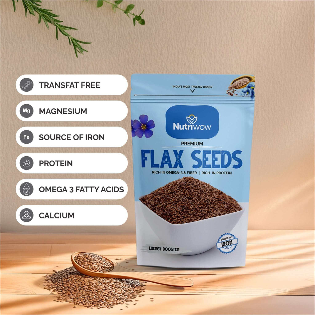 Nutriwow Premium Flax Seeds | Alsi Beej - Nutriwow