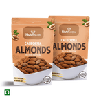 Nutriwow Premium Whole Almonds | Badam | 400g (200g Pack of 2) - Nutriwow