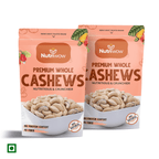 Nutriwow Premium Whole Cashews | Kaju | 400g (200g Pack of 2) - Nutriwow